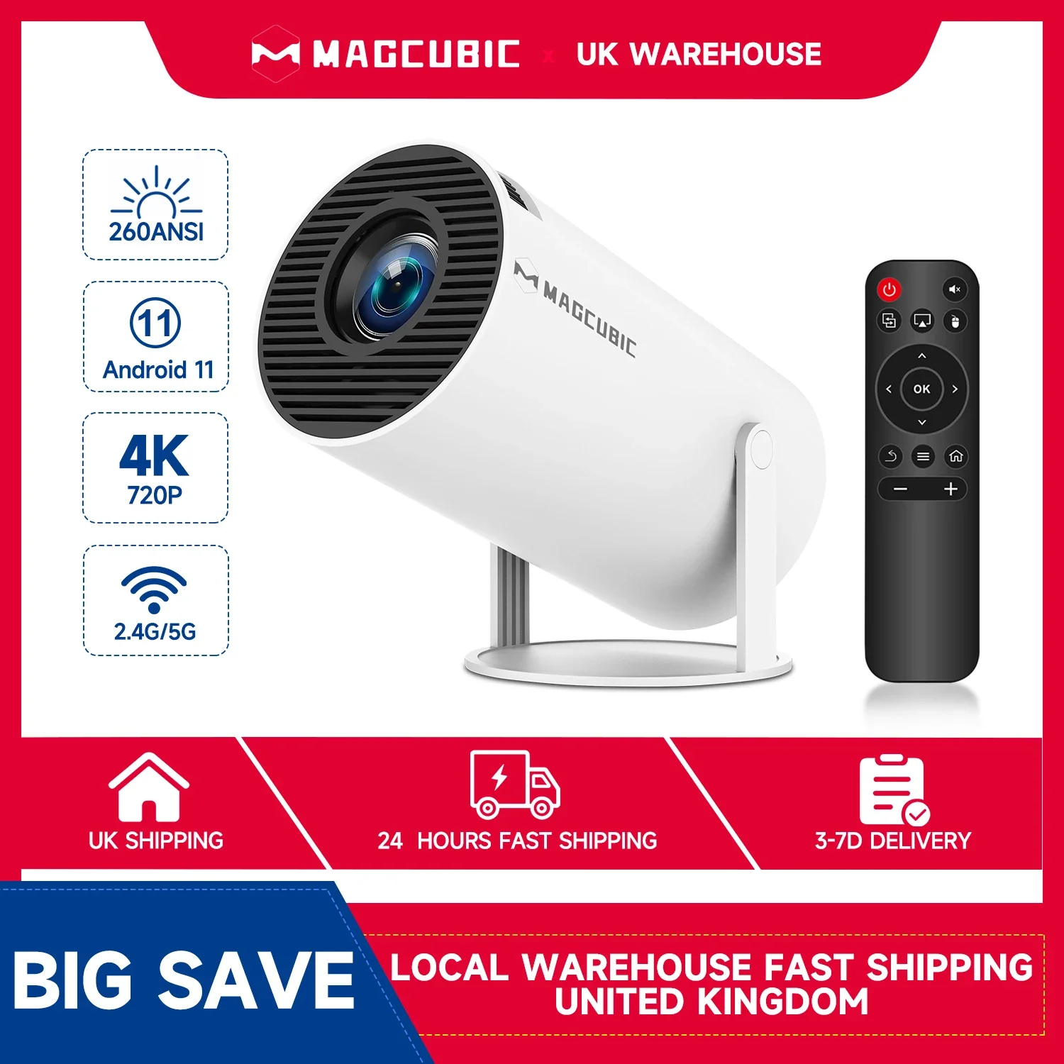 CineGo™ MagCubic HY300 Pro – Portable Home Theater Projector