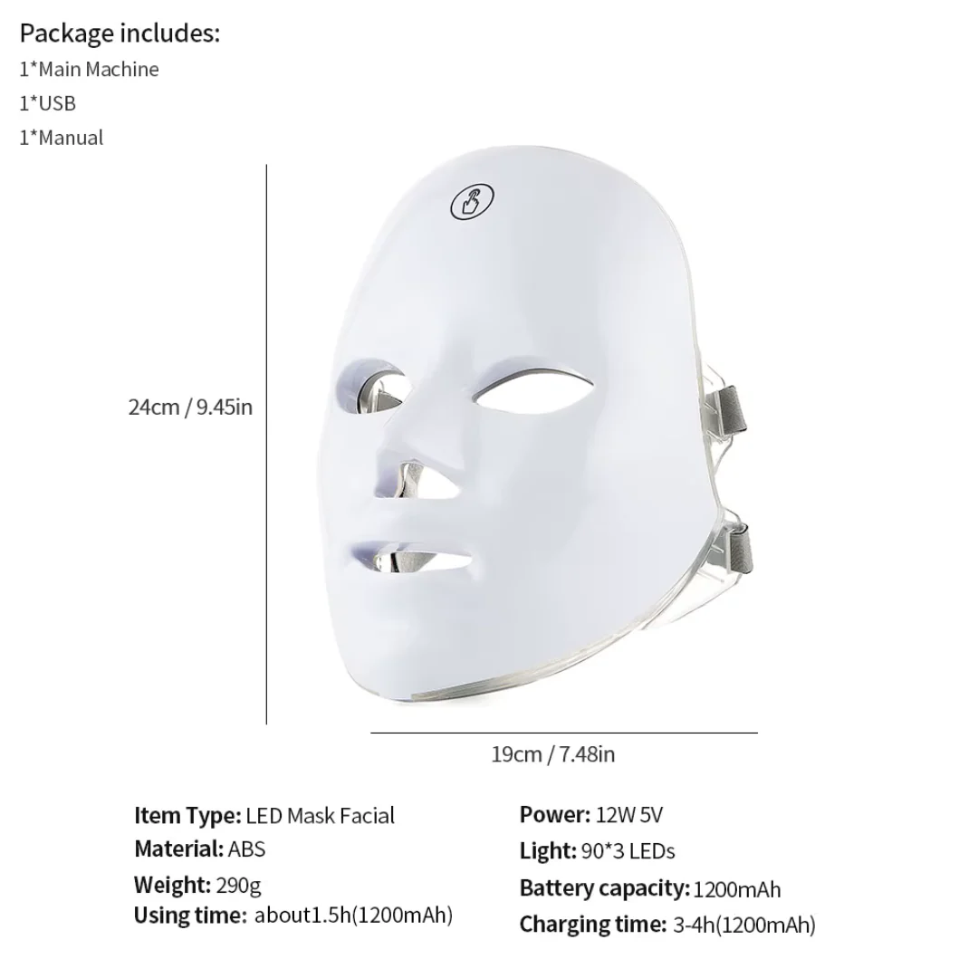 DermaGlow™ 7-Colour Light Therapy Rejuvenation Mask - Image 8