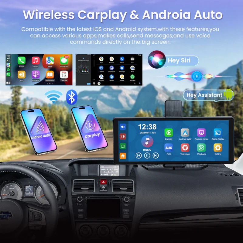 RoadPilot™ 10.26" Smart Car Display with 4K Front Dash & Reverse Cam - Image 3