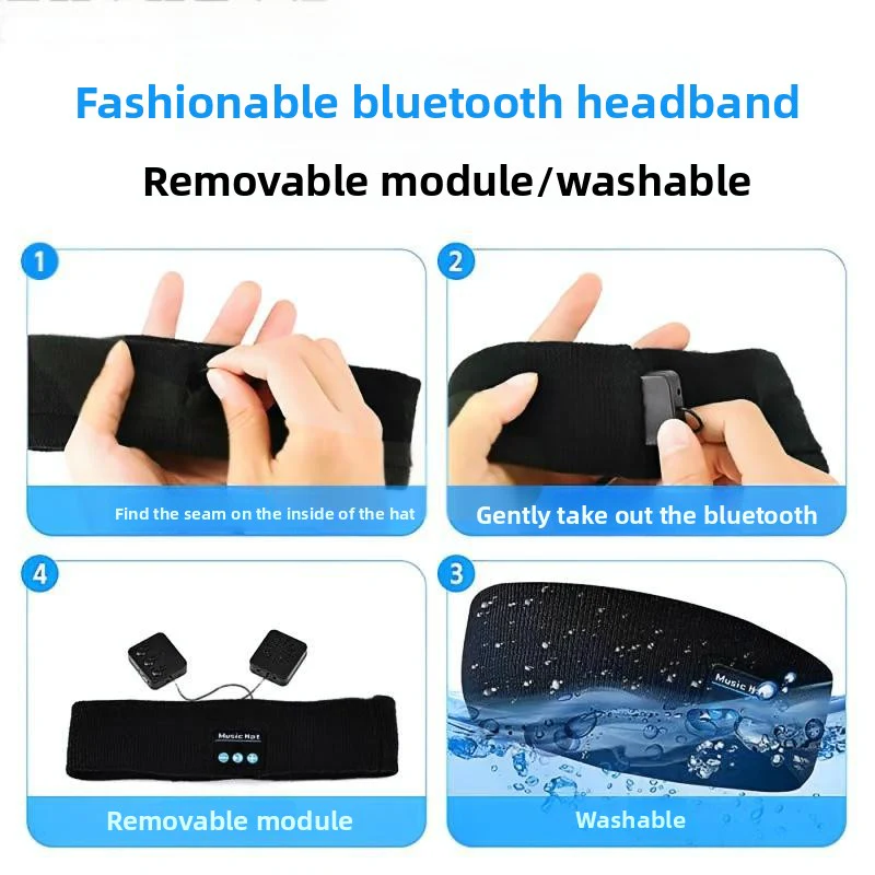 Verono AuraTune™ Bluetooth Sleep & Sports Headband - Image 3